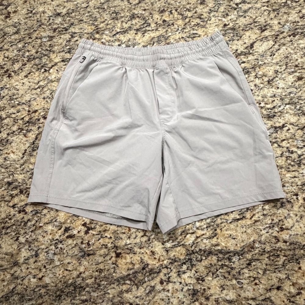 VRST Shorts Mens Light Grey Athletic Training Running Lined Shorts